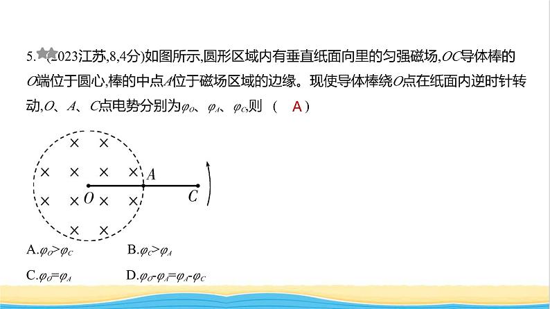 江苏版高考物理复习专题一0二电磁感应练习课件第5页