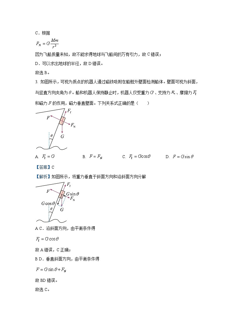 [物理]广西壮族自治区玉林市2023_2024学年高三下学期模拟预测试题(解析版)第2页