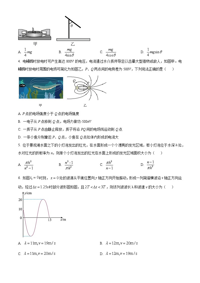 江西省多所学校2024-2025学年高三上学期第一次大联考物理试题（原卷版）第2页