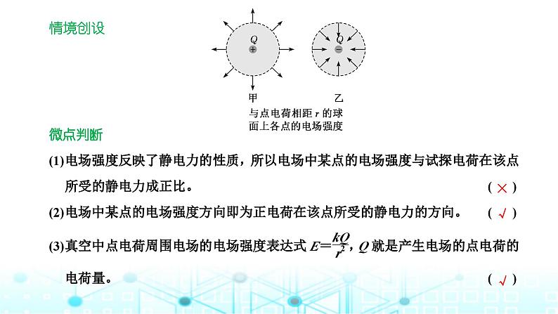 高考物理一轮复习必修第三册第七章静电场第一讲电场力的性质课件第6页