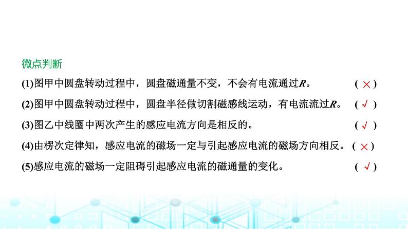 高考物理一轮复习选择性必修第二册第十章电磁感应第一讲电磁感应现象楞次定律课件第6页