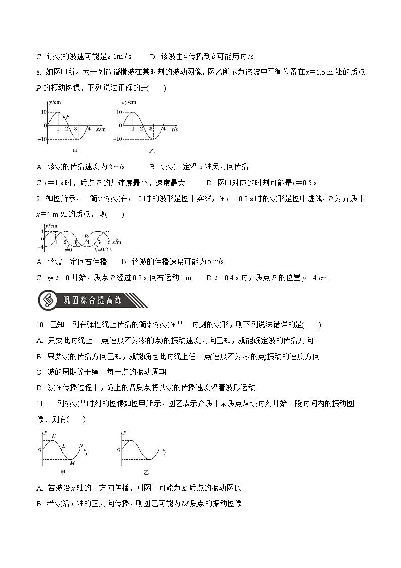 人教版（2019）高中物理选择性必修第一册 3.2《波的描述》分层练习（原卷+解析卷）03