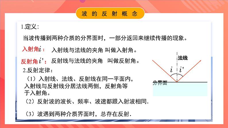 人教版（2019）高中物理选择性必修第一册 3.3《波的反射、折射和衍射》课件05