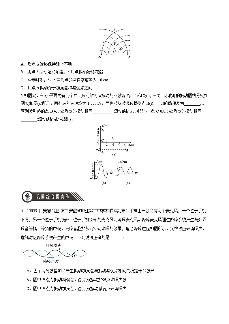 人教版（2019）高中物理选择性必修第一册 3.4《波的干涉》分层练习（原卷+解析卷）02