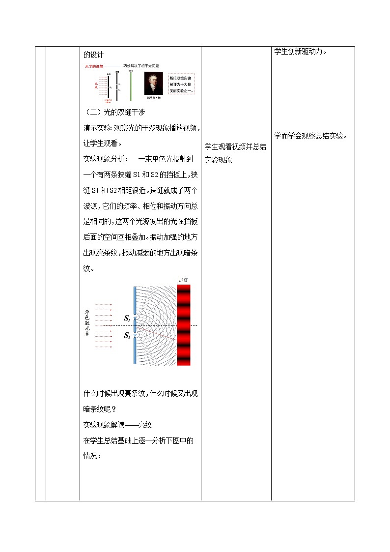 人教版（2019）高中物理选择性必修第一册 4.3《光的干涉》教案03