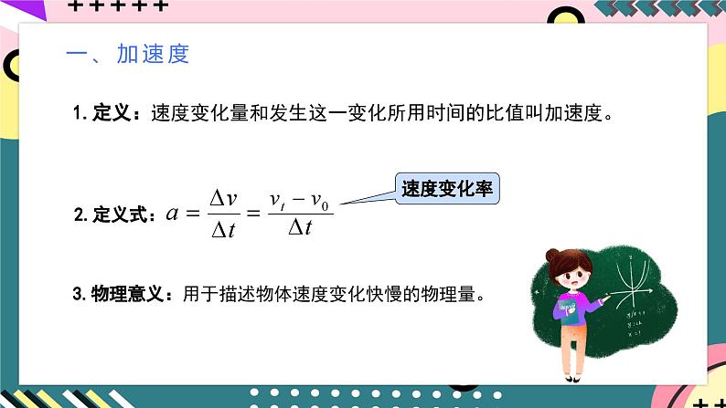 人教版（2019）高中物理必修第一册 1.4《速度变化快慢的描述——加速度》课件08
