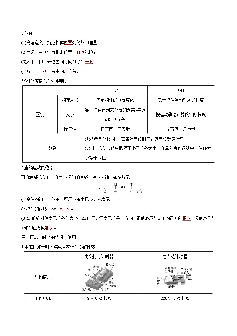 人教版（2019）高中物理必修第一册 第一章《运动的描述》知识梳理（解析卷）第3页