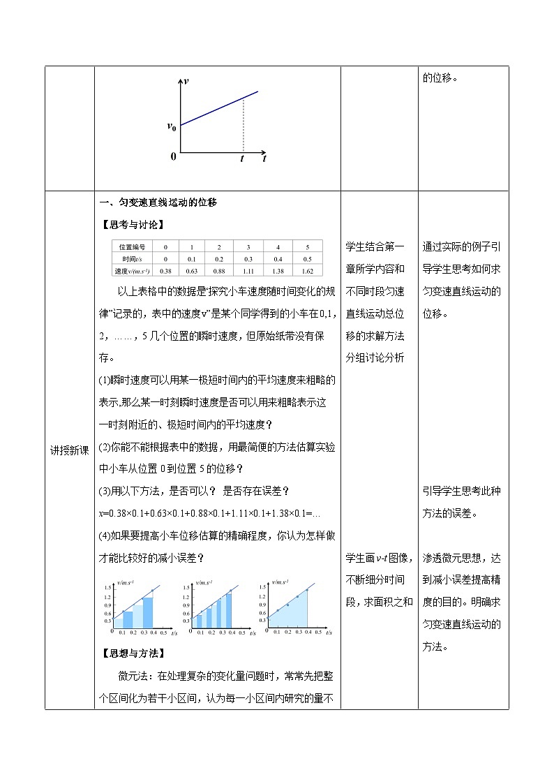 人教版（2019）高中物理必修第一册 2.3《匀变速直线运动的位移与时间的关系》教案03