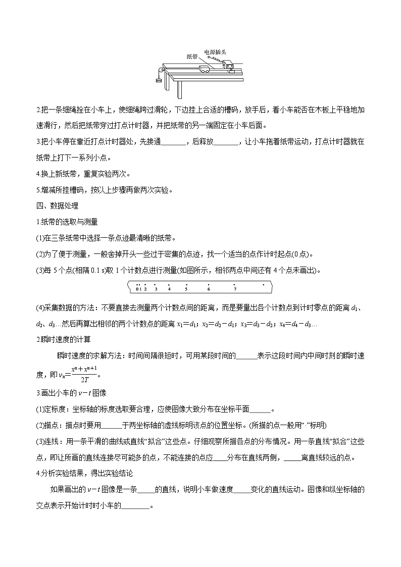 人教版（2019）高中物理必修第一册  第2章《匀变速直线运动的研究》知识梳理（原卷+解析卷）02