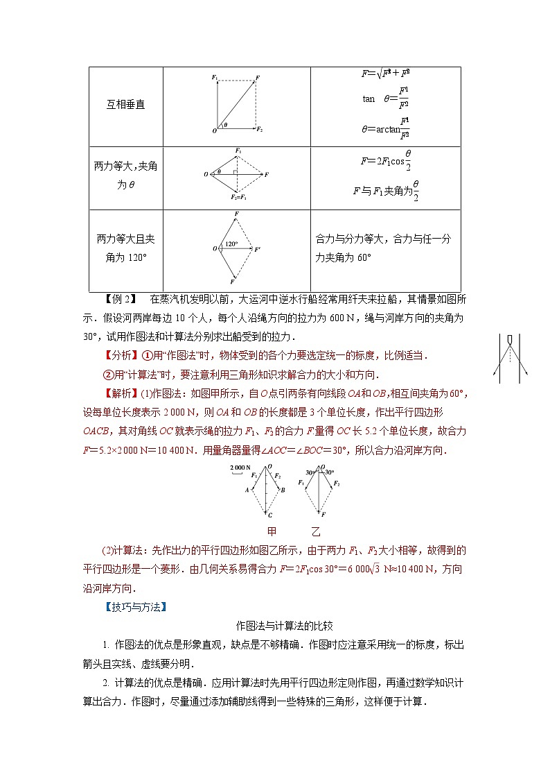鲁科版（2019）高中物理必修第一册4.1《科学探究：力的合成》（解析卷）第3页