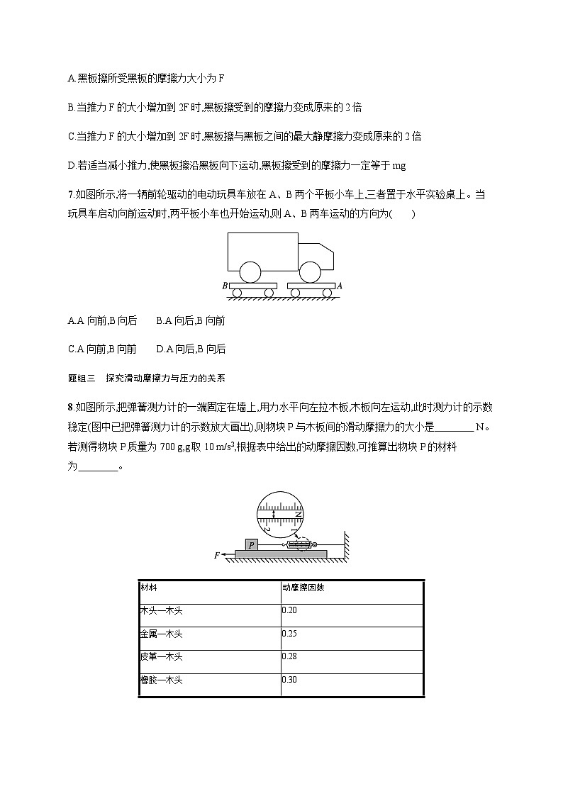 人教版高中物理必修第一册第3章相互作用——力分层作业17摩擦力含答案第3页