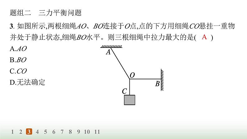 人教版高中物理必修第一册第3章相互作用力分层作业22共点力的平衡课件第5页