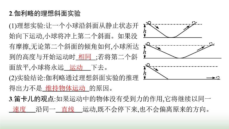 人教版高中物理必修第一册第4章运动和力的关系1牛顿第一定律课件第5页