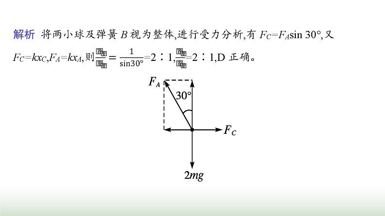 人教版高中物理必修第一册第3章相互作用力专题提升7整体法和隔离法动态平衡问题课件07