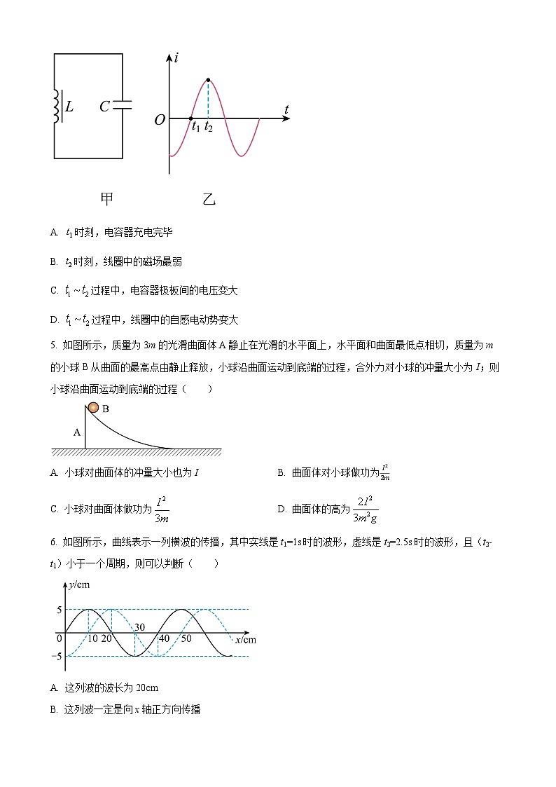 甘肃省天水市张家川回族自治县2023-2024学年高一下学期6月联考物理试卷（原卷版）第2页