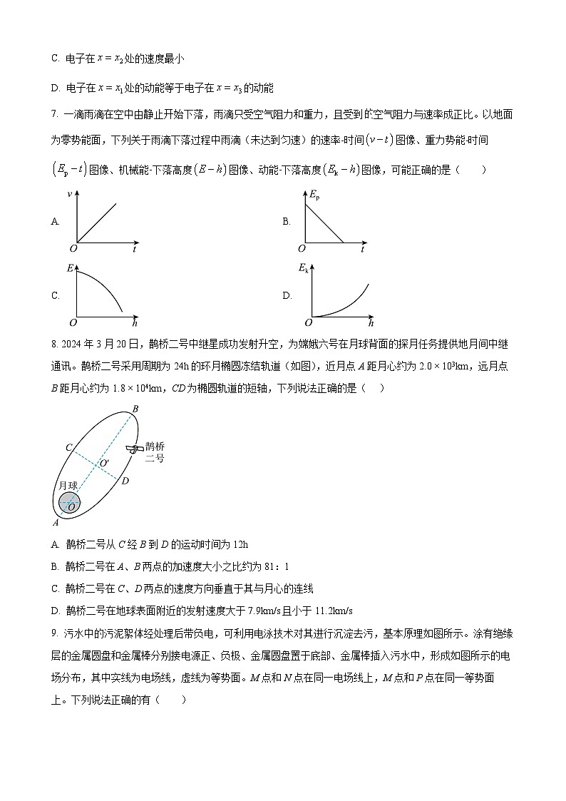 黑龙江省大庆市第一中学2023-2024学年高一下学期期末物理试题（原卷版+解析版）03