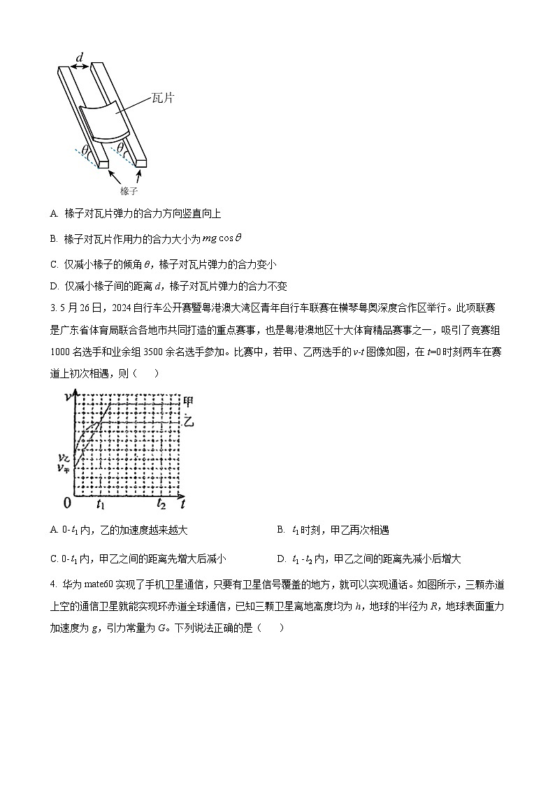 广东省六校2024-2025学年高三上学期八月第一次联考物理试卷（原卷版+解析版）02