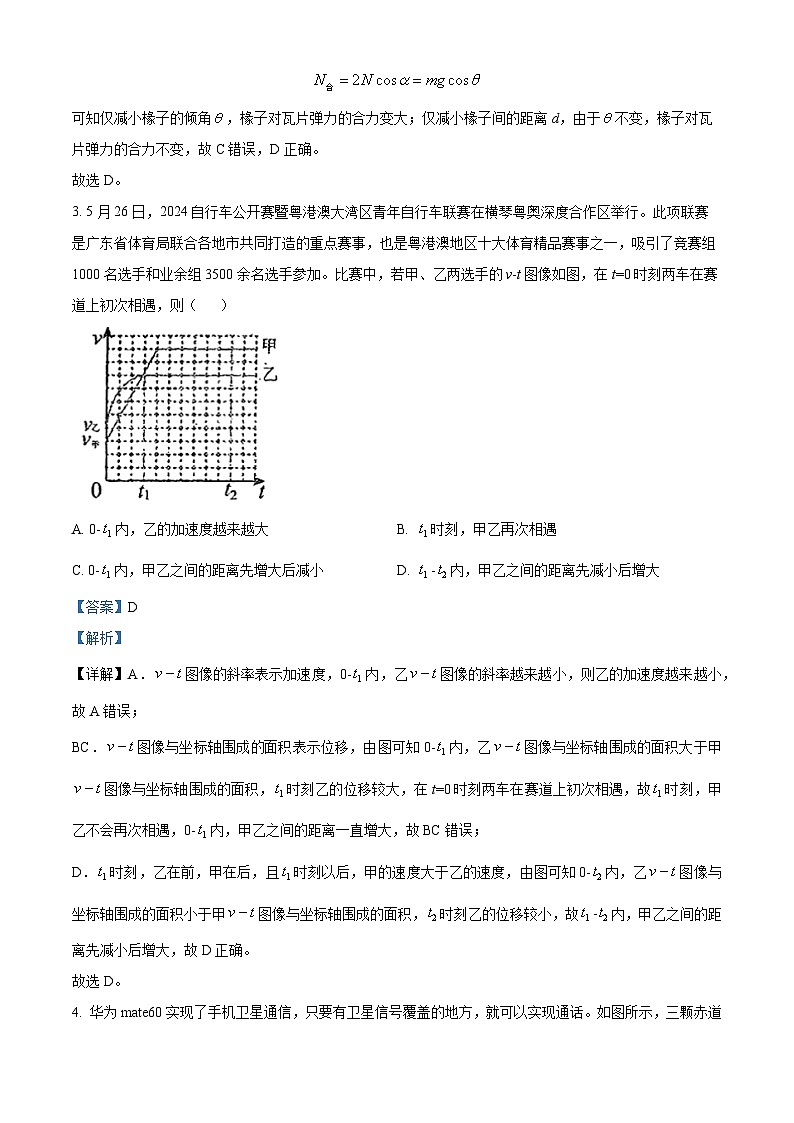 广东省六校2024-2025学年高三上学期八月第一次联考物理试卷（解析版）03