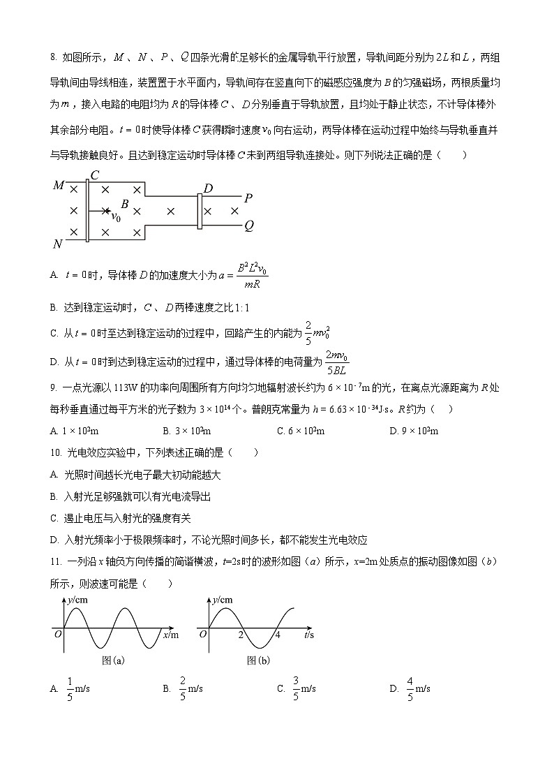 江苏省镇江市部分学校2024-2025学年高三上学期高三期初适应性练习物理试卷（原卷版）第3页