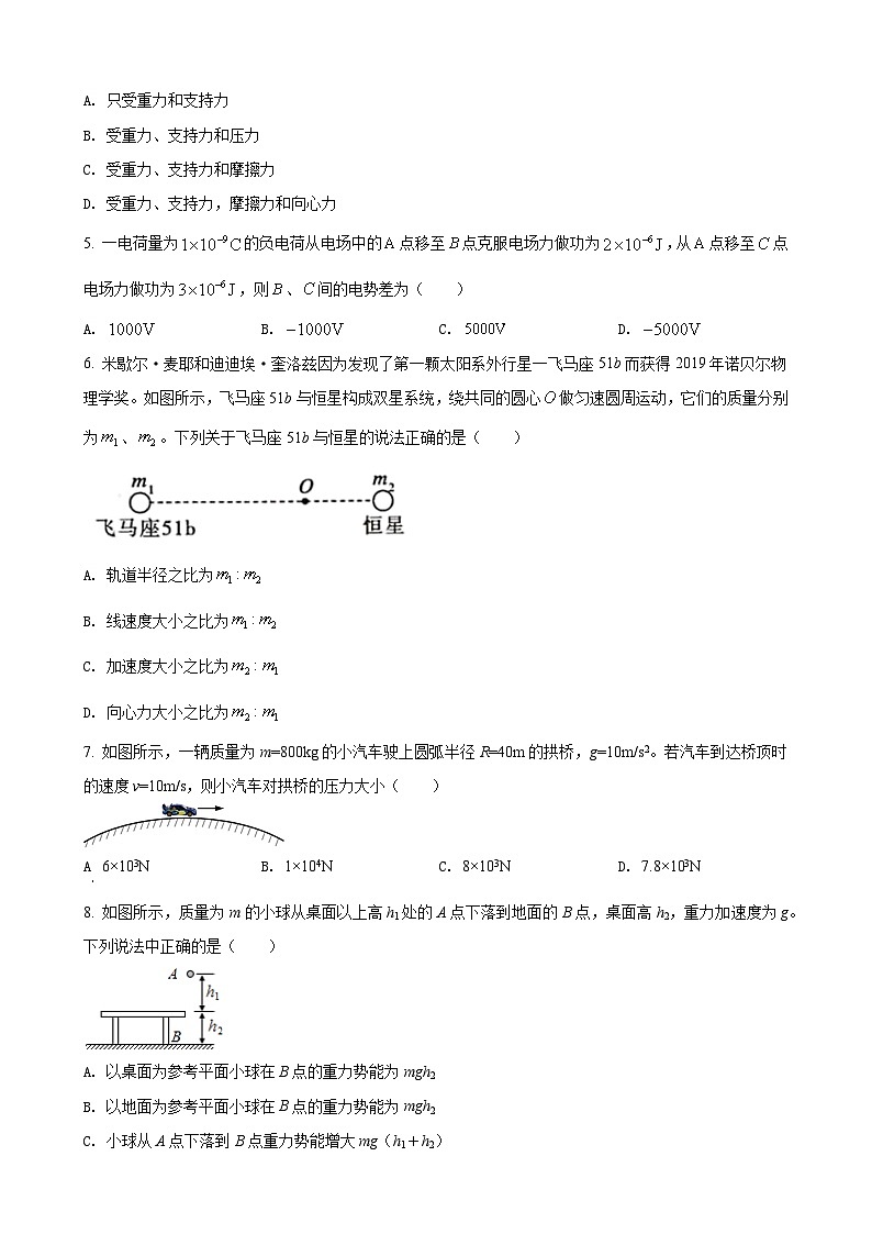 甘肃省嘉峪关市第一中学2023-2024学年高一下学期7月期末物理试题02