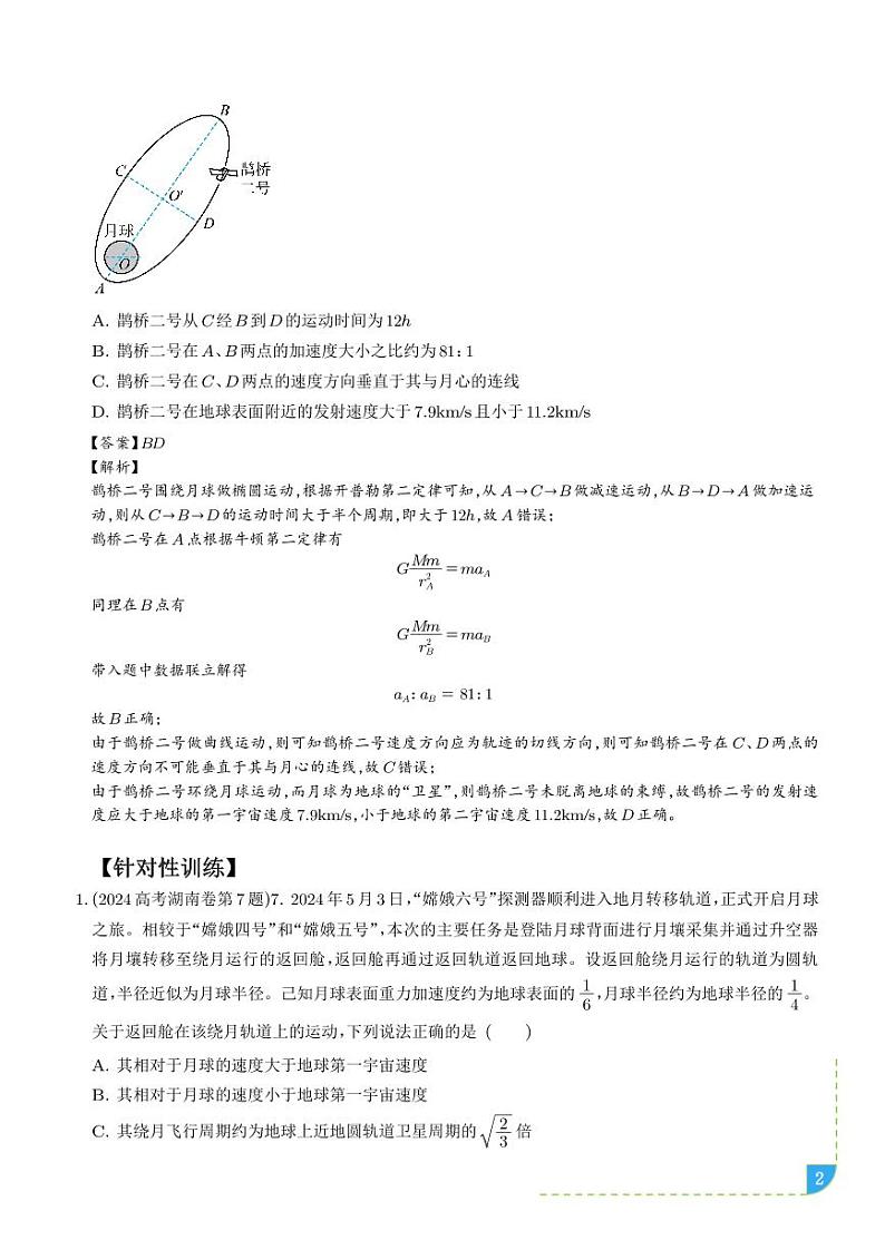 航天情景（解析版）—高考物理命题的十种情景解读和针对性训练第2页