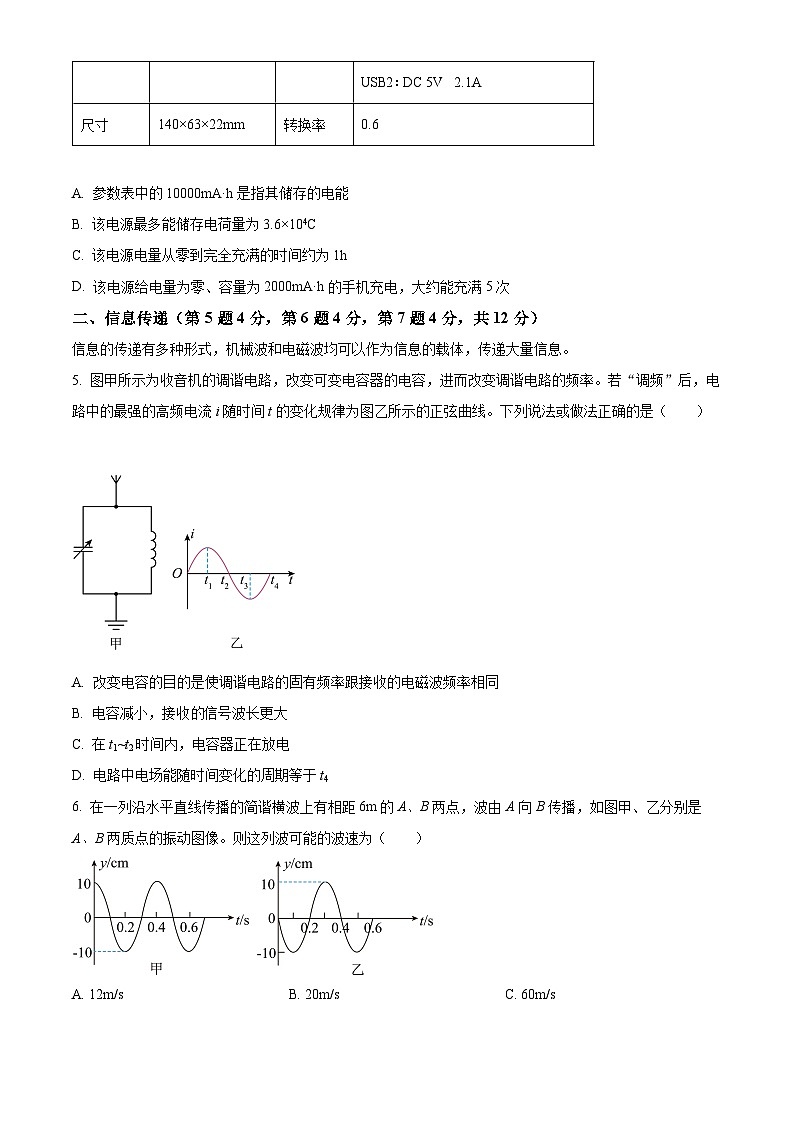上海华东师范大学第二附属中学2023-2024学年高二下学期期中考试物理试卷（原卷版+解析版）02