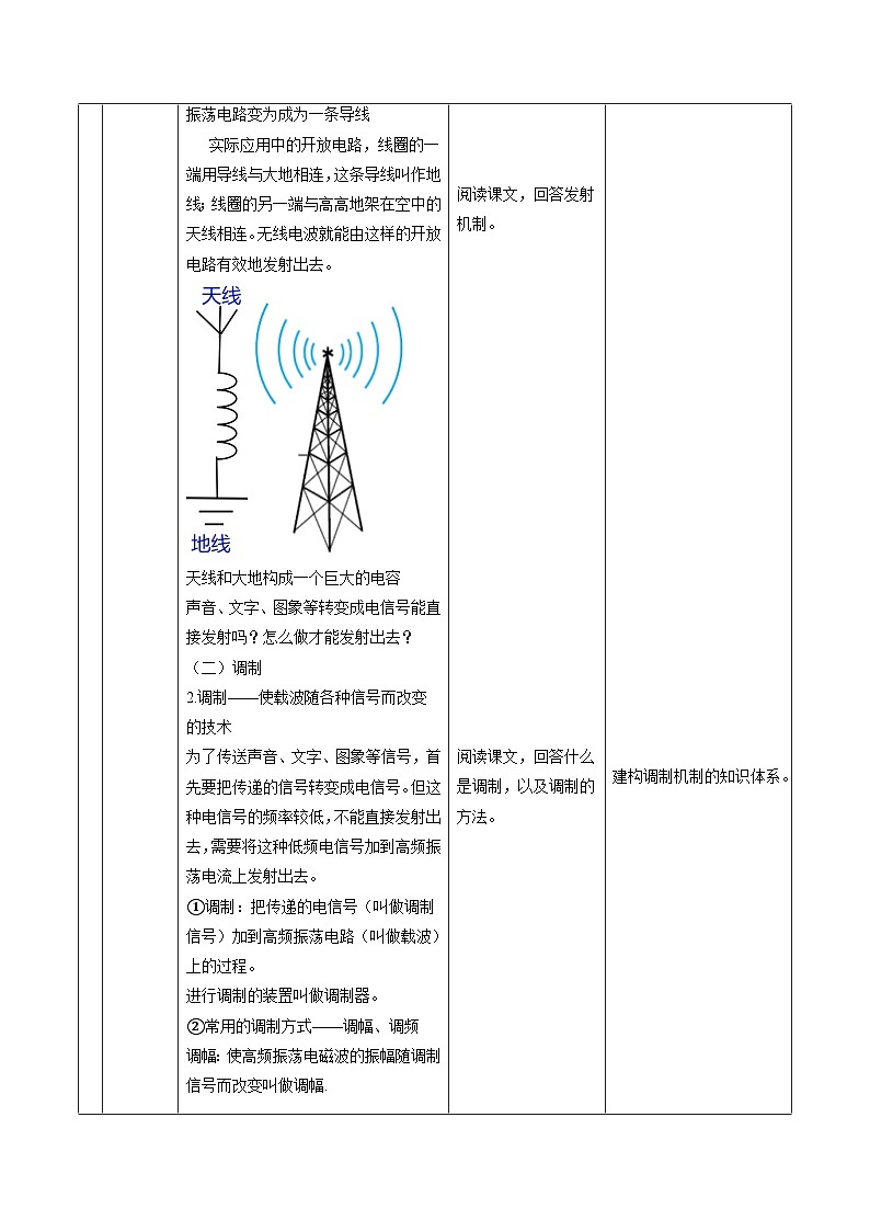 人教版（2019）高中物理选择性必修第二册 4.3《电磁波的发射与接收》教案03