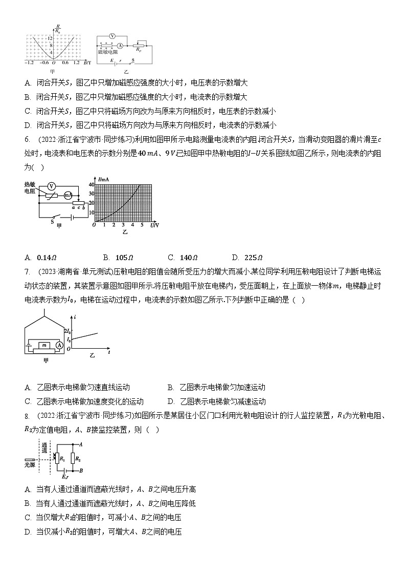 人教版（2019）高中物理选择性必修第二册 第五章《传感器》单元测试（原卷+解析卷）02
