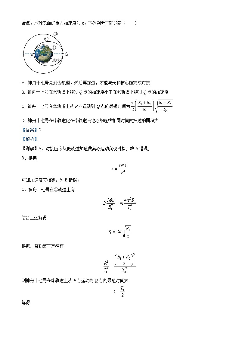 浙江强基联盟2023-2024学年高二下学期5月联考物理试卷 Word版含解析第3页