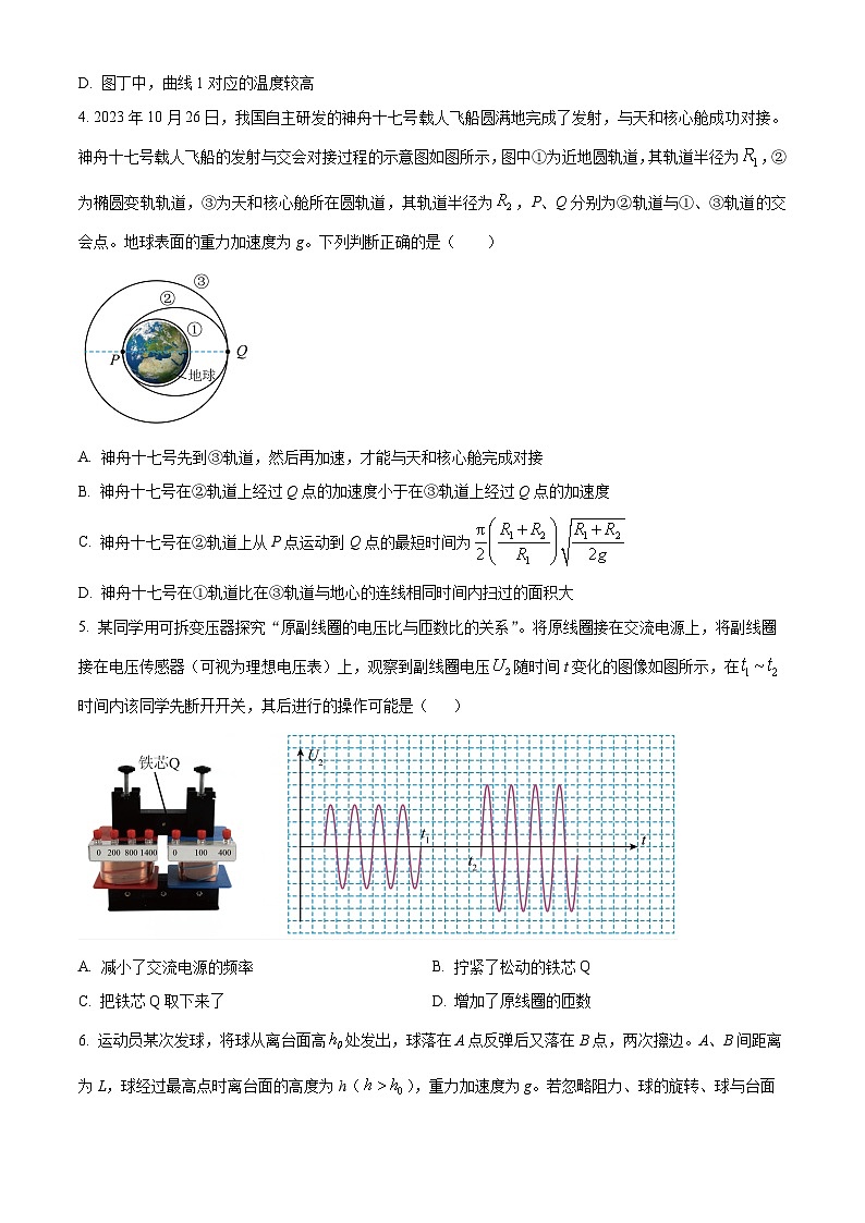 浙江强基联盟2023-2024学年高二下学期5月联考物理试卷 Word版无答案第2页