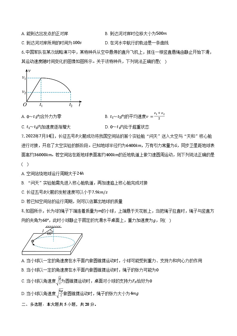 2023-2024学年海南省海口市高一（下）期末考试物理试卷（含答案）02