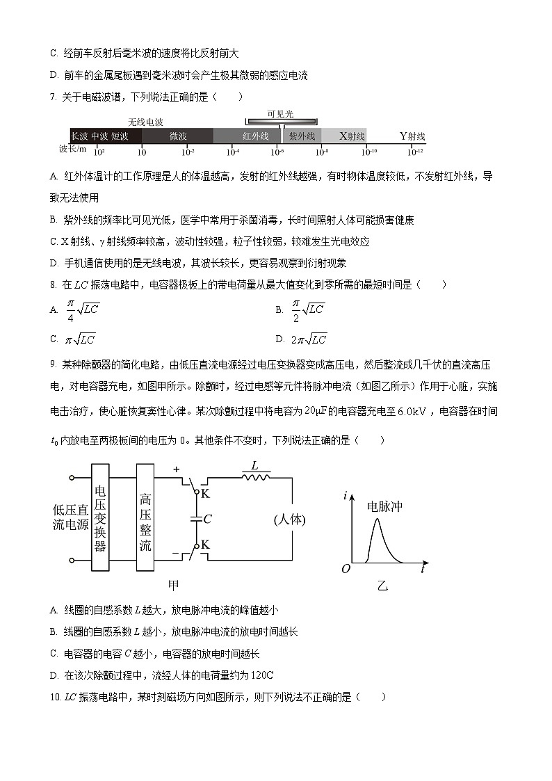 江苏省泰州市2024-2025学年高三上学期期初模拟演练性考试物理试卷（原卷版）03