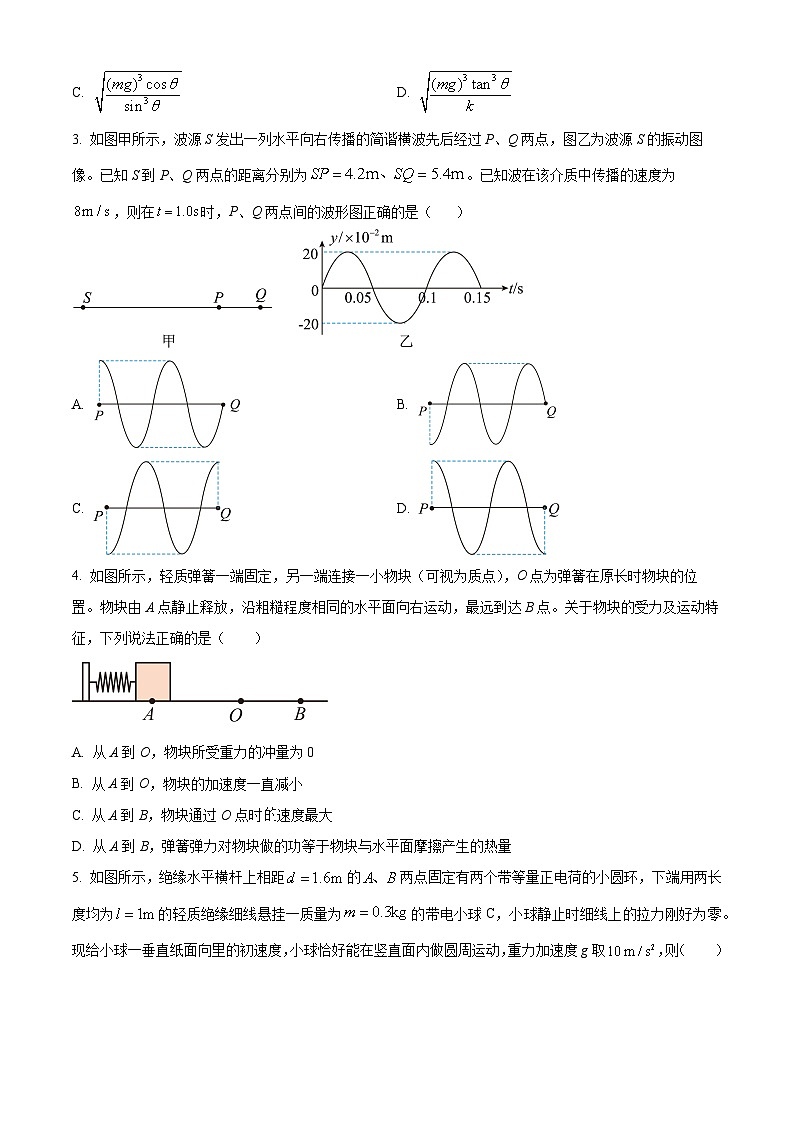 2025届安徽省名校联盟高三上学期开学摸底考试物理试题（原卷版）第2页