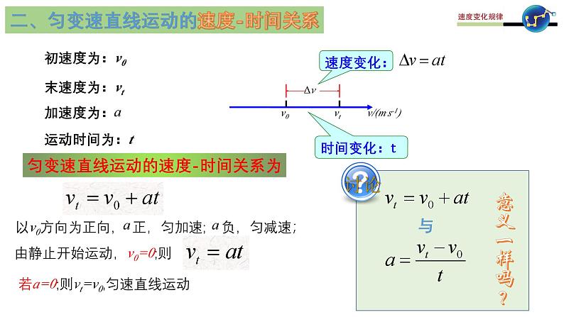 2.1 速度变化规律-高一物理同步课件（鲁科版2019必修第一册）第6页