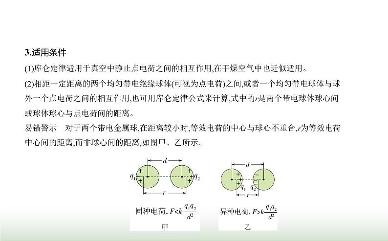 人教版（江苏专用）高中物理必修第三册第九章静电场及其应用2库仑定律课件第3页