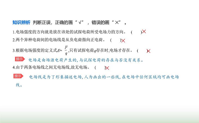 鲁科版高中物理必修第三册第1章静电力与电场强度第3节电场与电场强度课件第5页