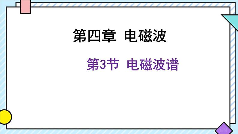 新鲁科版选择性必修第二册 4.3电磁波谱课件 课件第1页