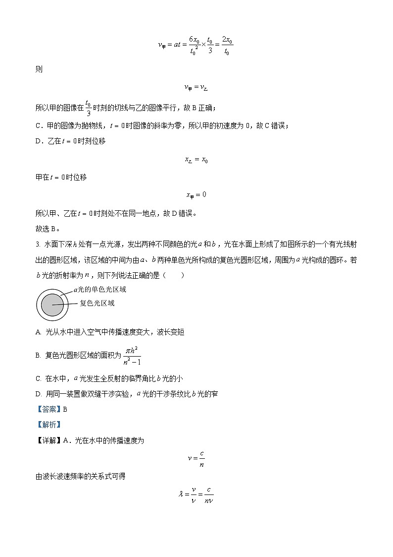 云南省昭通一中教研联盟2023-2024学年高二下学期期末质量检测物理试卷 A卷（解析版）03