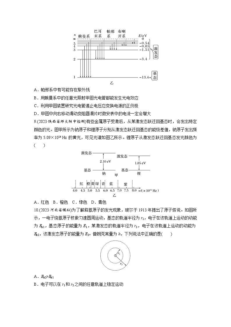 高考物理一轮复习课时练习 第16章第2练　波粒二象性　物质波　原子结构与玻尔理论（含详解）第3页