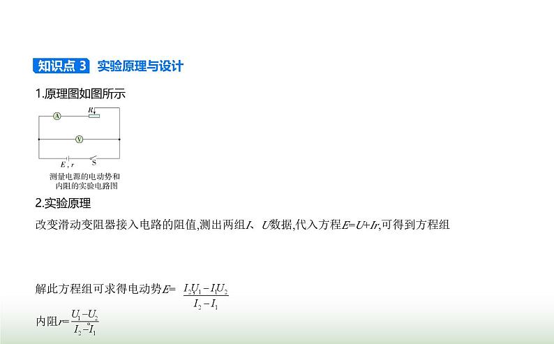 鲁科版高中物理必修第三册第4章闭合电路欧姆定律与科学用电第2节科学测量_电源的电动势和内阻课件第2页