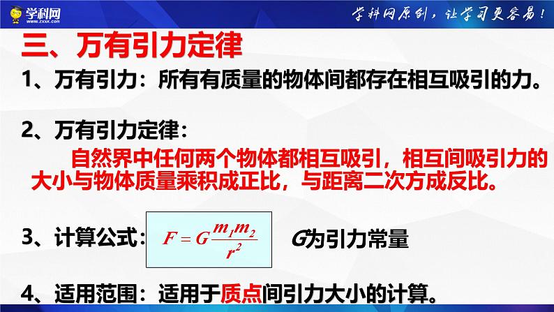 沪科版2020上海高一物理必修二 第六章第二节万有引力定律（课件）第6页