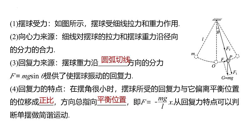 沪科版2020上海高二物理选修一 2.3单摆（课件）06