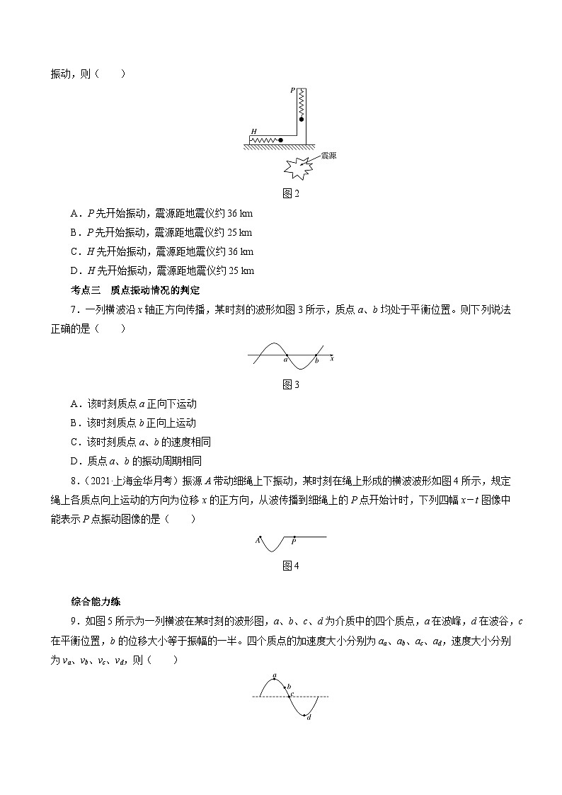 沪科版2020上海高二物理选修一 3.1机械波的形成和传播（练习）02