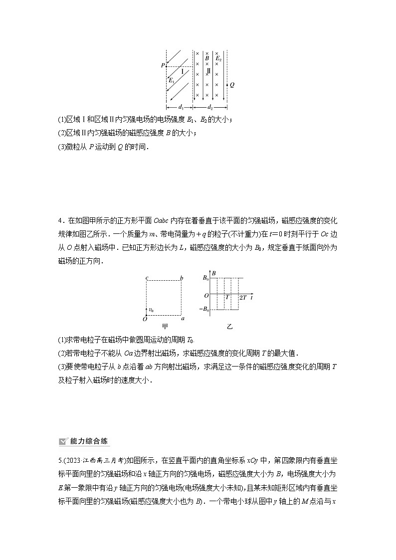 新高考物理一轮复习巩固练习第11章 专题强化练21　带电粒子在叠加场和交变电 磁场中的运动（含详解）第2页