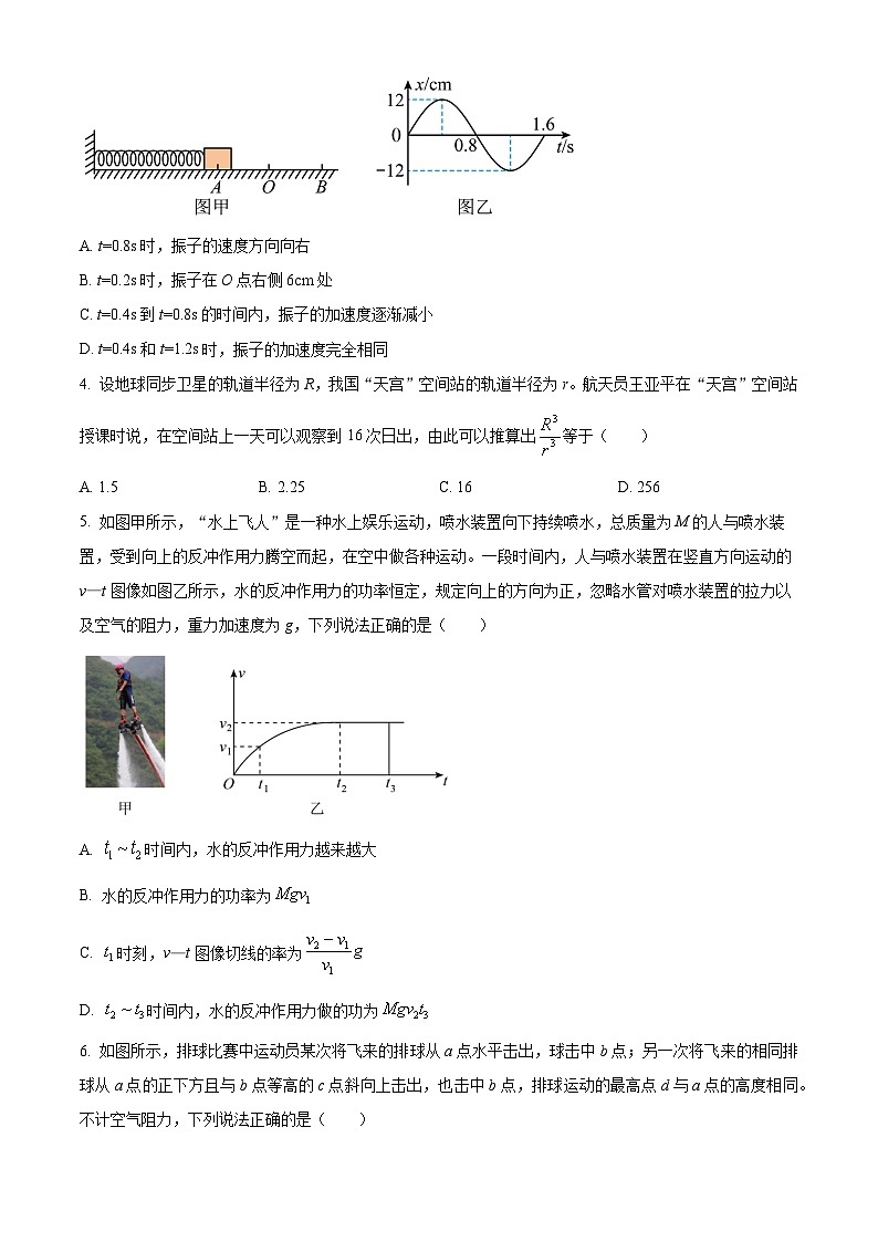 重庆市育才中学2023-2024学年高一下学期期末模拟考试物理（五）试题（Word版附解析）02