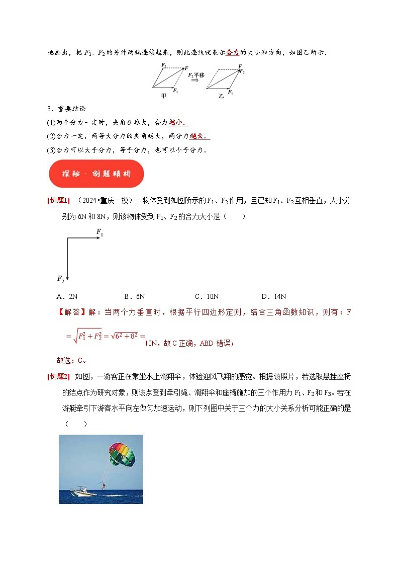高考物理一轮复习考点精讲精练第4讲　力的合成和分解（解析版）第2页