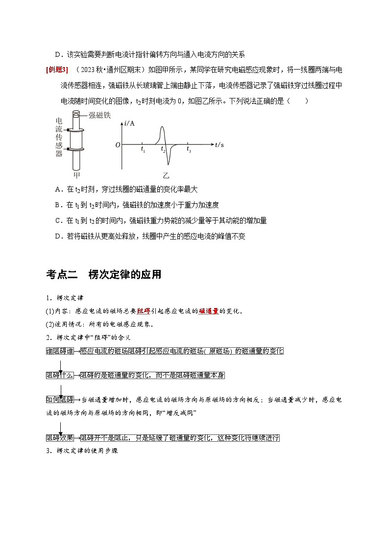 高考物理一轮复习考点精讲精练第23讲　电磁感应现象 楞次定律（原卷版）第3页
