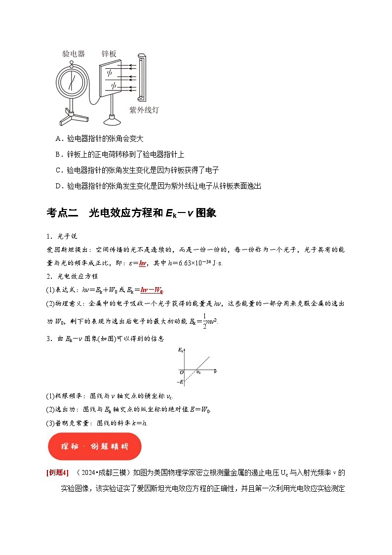高考物理一轮复习考点精讲精练第34讲　光电效应 波粒二象性（原卷版）第3页