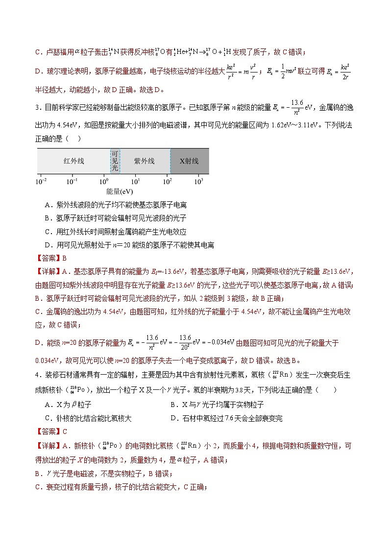 新高考物理一轮复习单元测试第十六章 近代物理（测试）（2份打包， 原卷版+解析版）02