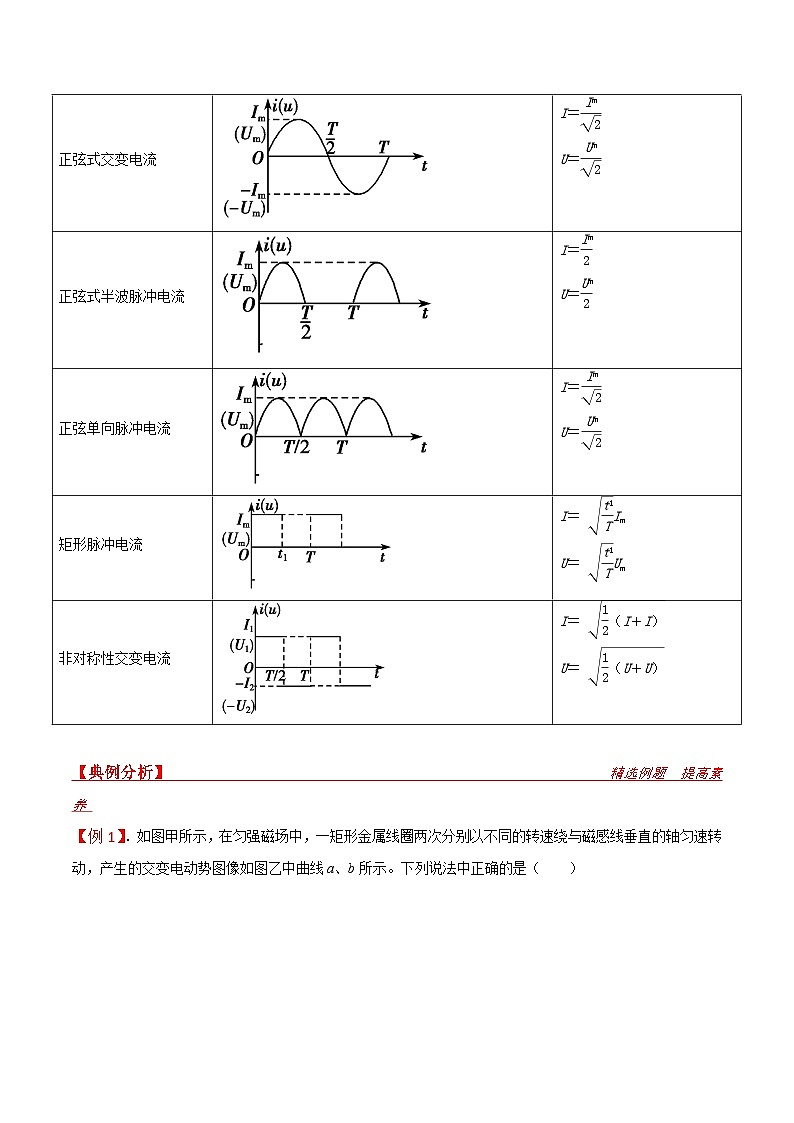 新高考物理一轮复习提升练习导学案第42讲 交流电的产生和描述（2份打包，原卷版+解析版）03